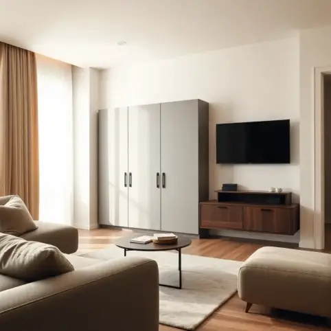 Salon z szafą inspiracje