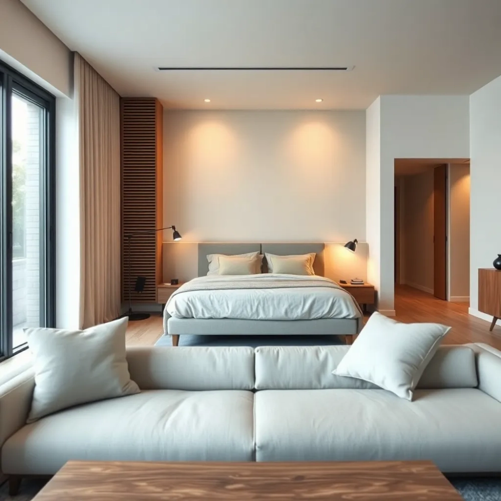 Aneks sypialny w salonie