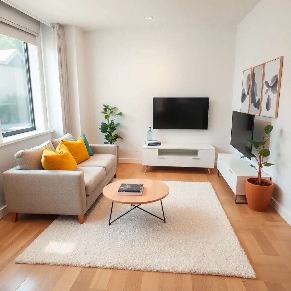 Aranżację salonu w bloku