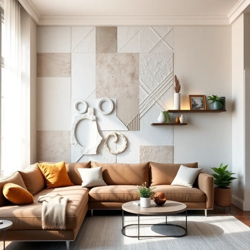 ciekawe pomysły na ścianę w salonie