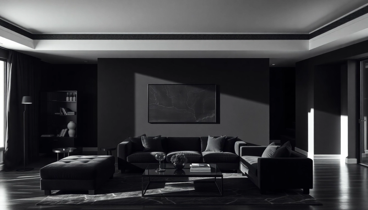 Czarny salon inspiracje
