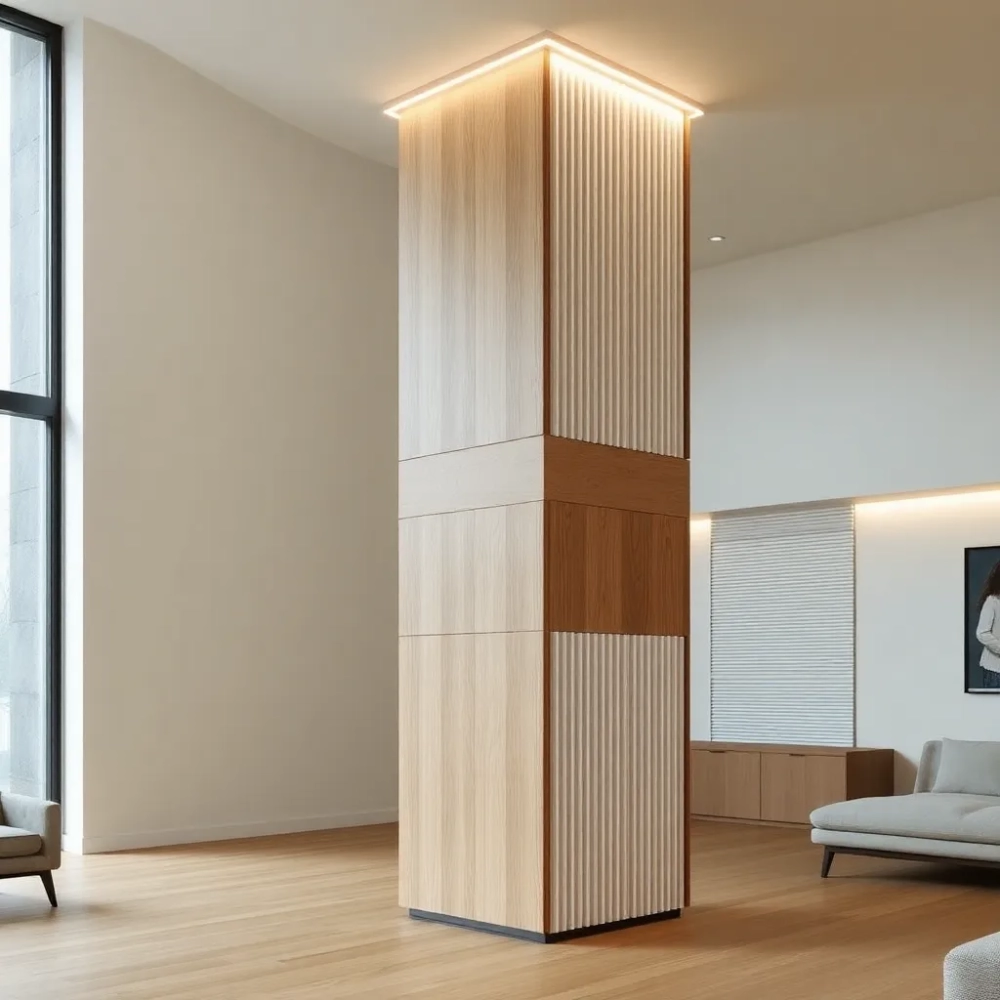 Czym obłożyć filar w salonie