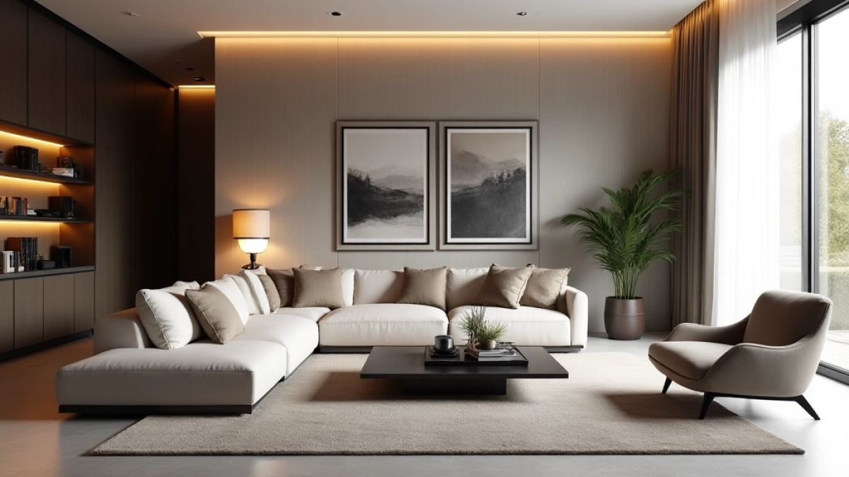 Elegancki nowoczesny salon