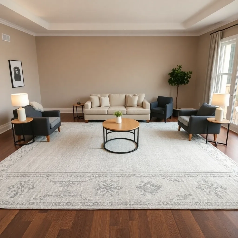 Jak dobrać rozmiar dywanu do salonu