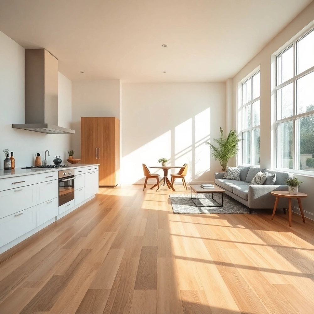 Jak połączyć podłogę w kuchni z salonem