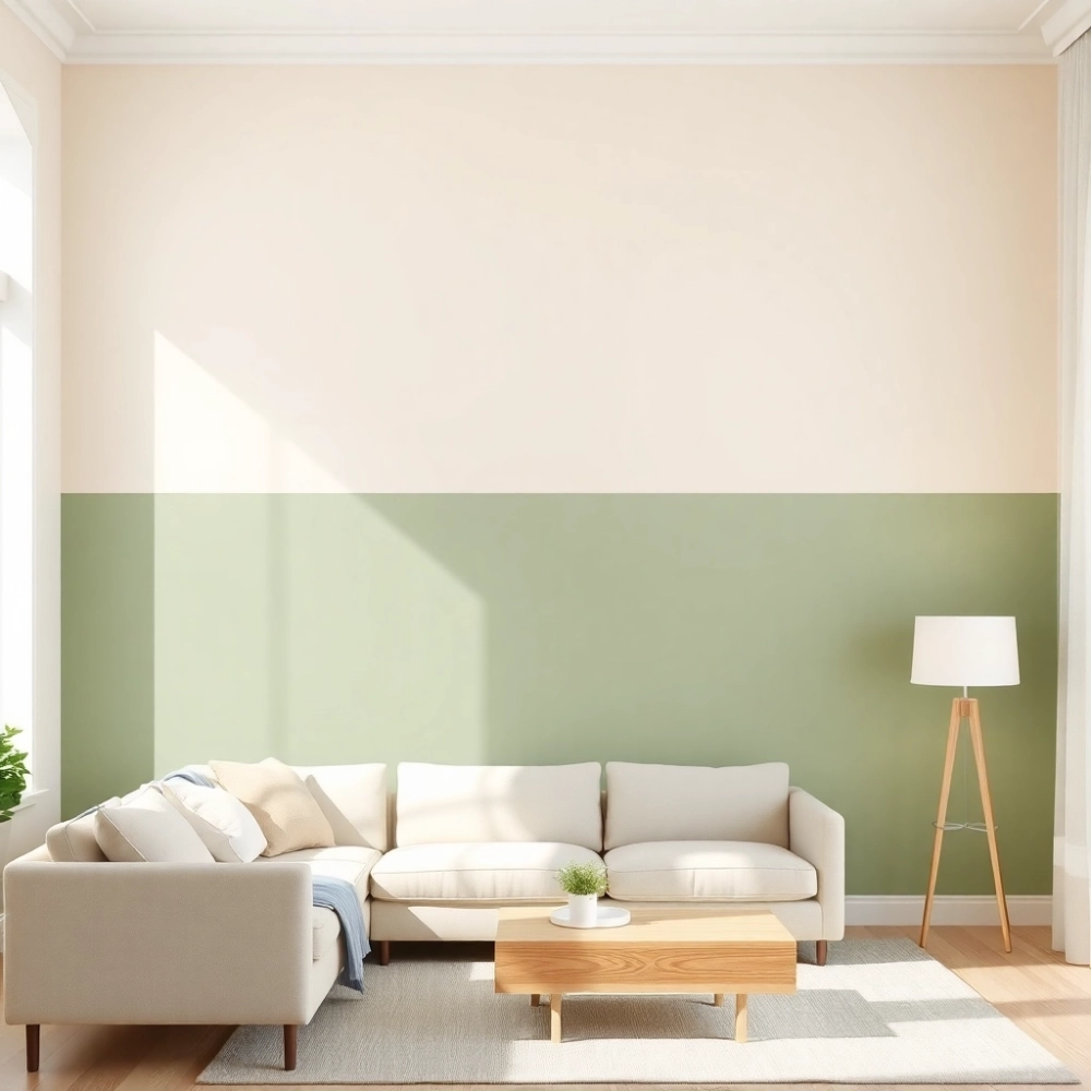 Jak pomalować salon na dwa kolory