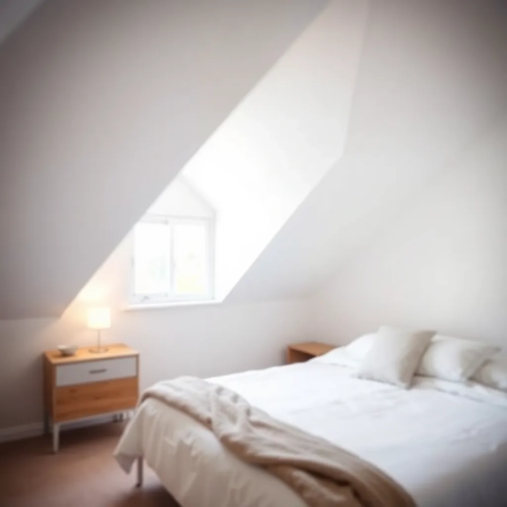 Jak pomalować skosy w sypialni