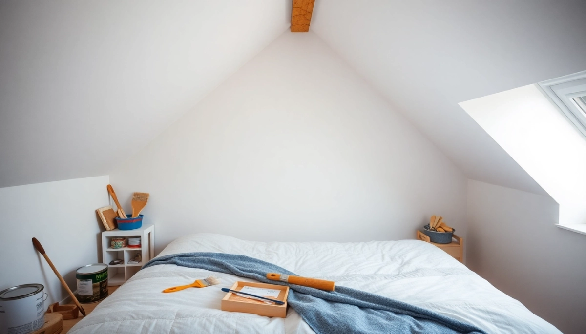 Jak pomalować sypialnię ze skosami