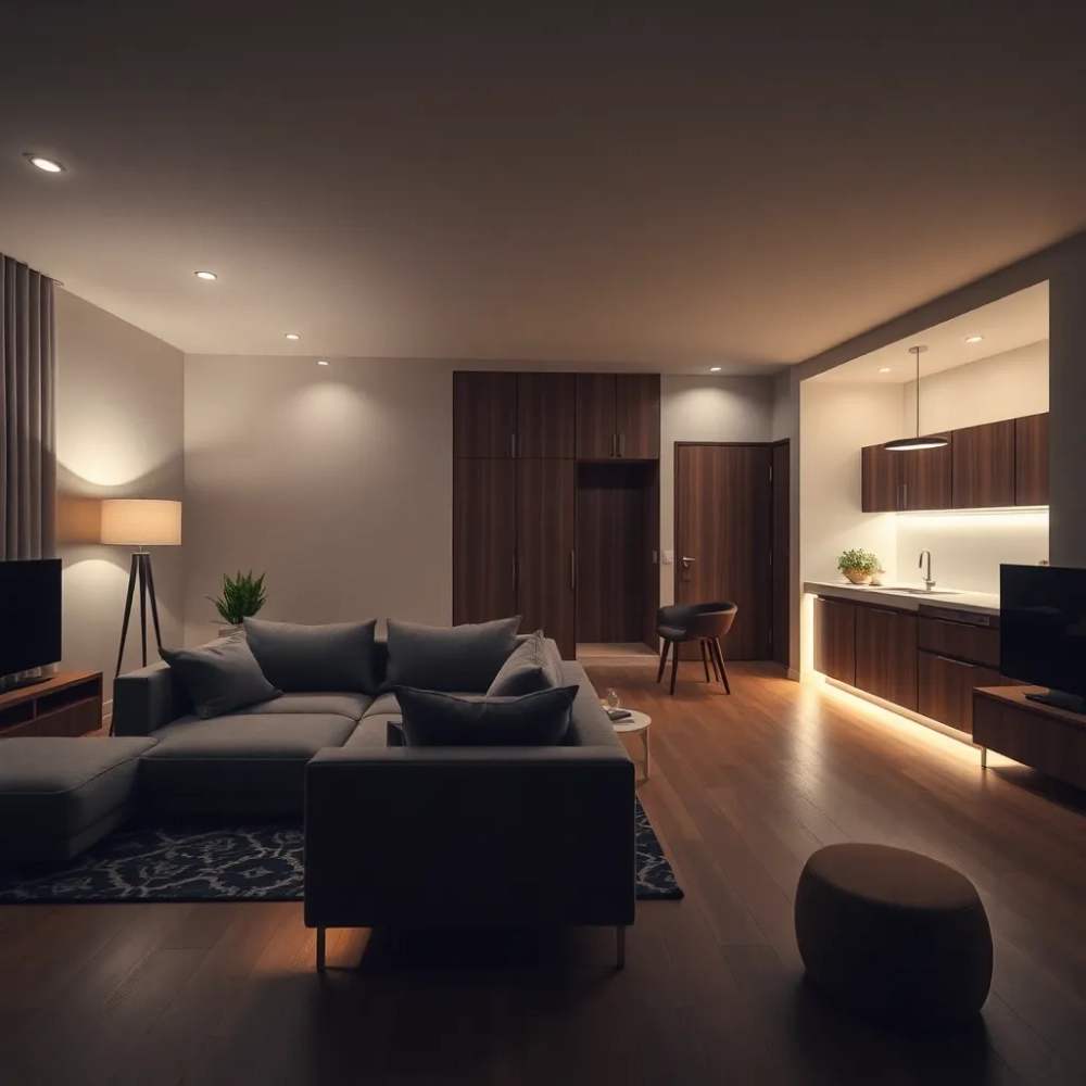 Jak rozmieścić oświetlenie w salonie z aneksem