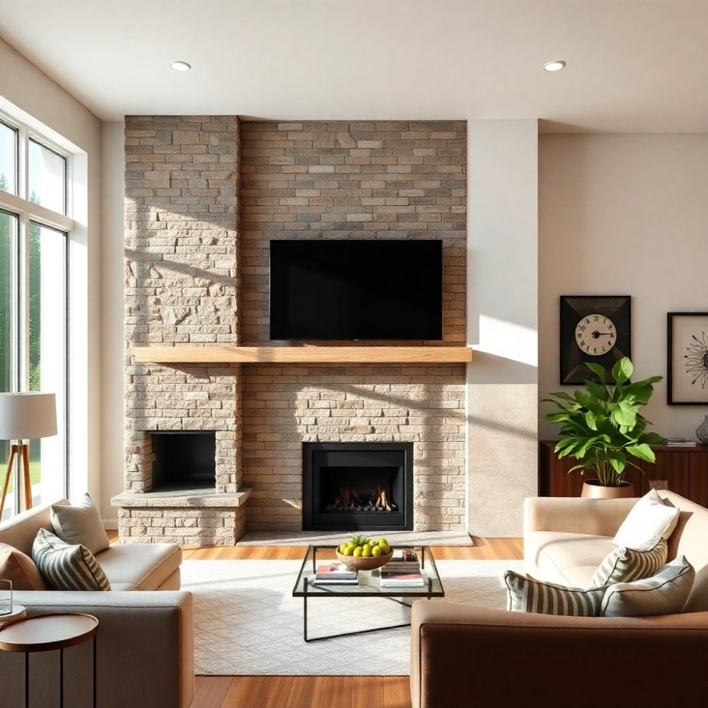 jak wykończyć kominek w salonie