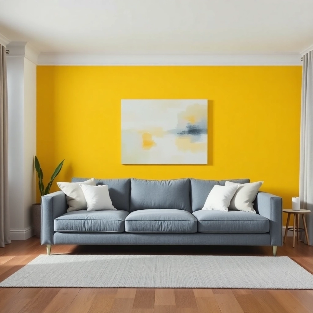 Jaki kolor do żółtego w salonie