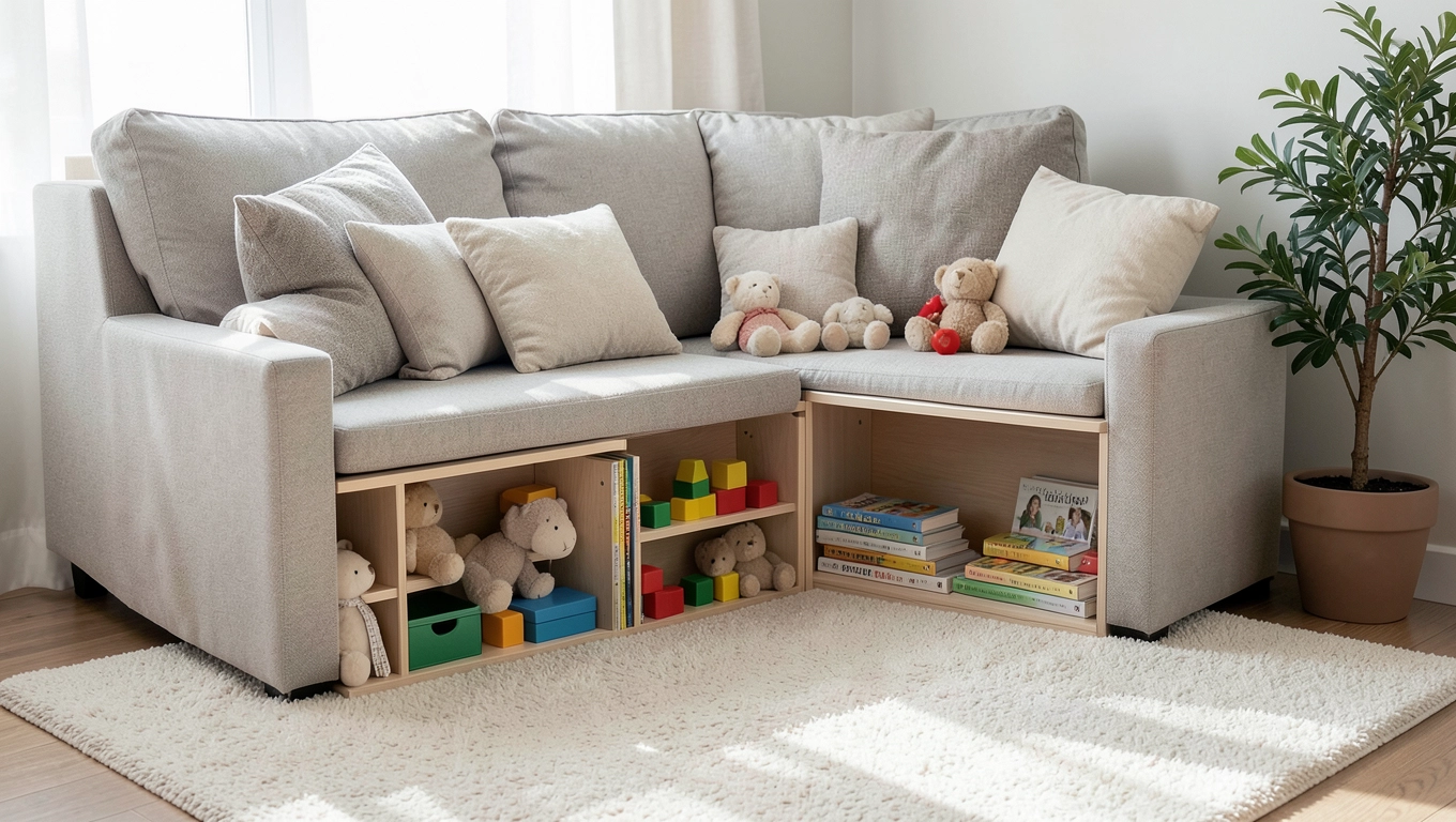 Kącik dla dziecka w salonie