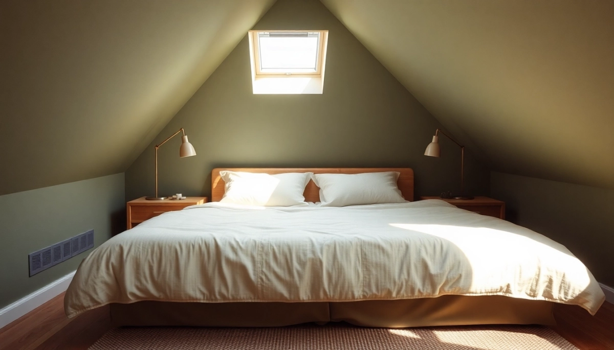 Mała sypialnia na poddaszu inspiracje