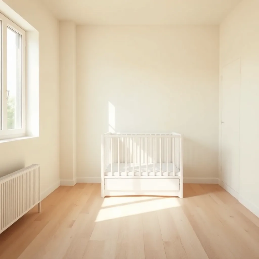 Mala sypialnia z łóżeczkiem dla dziecka