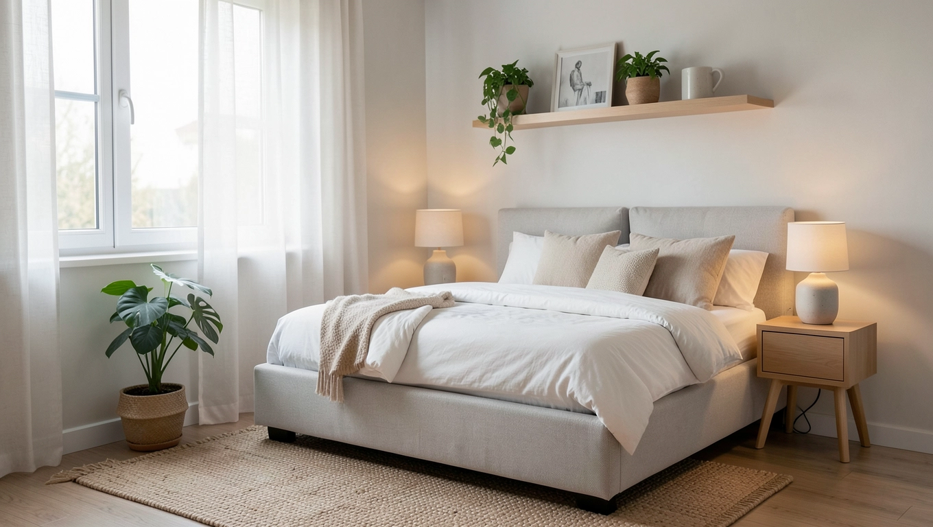 Mini sypialnia w salonie