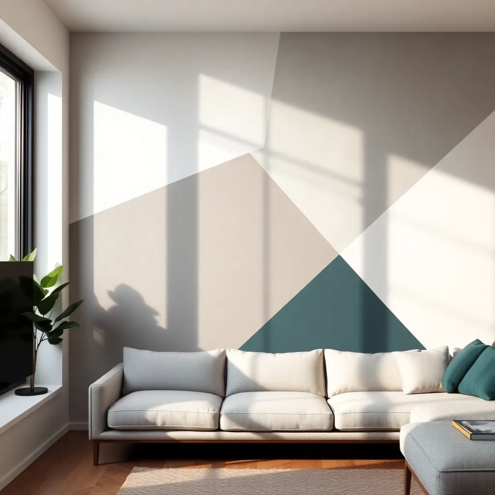 Nowoczesne malowanie ścian w salonie