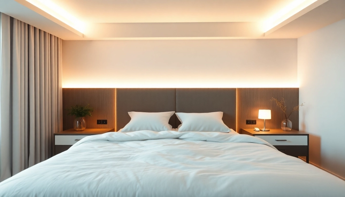 Nowoczesne oświetlenie w sypialni