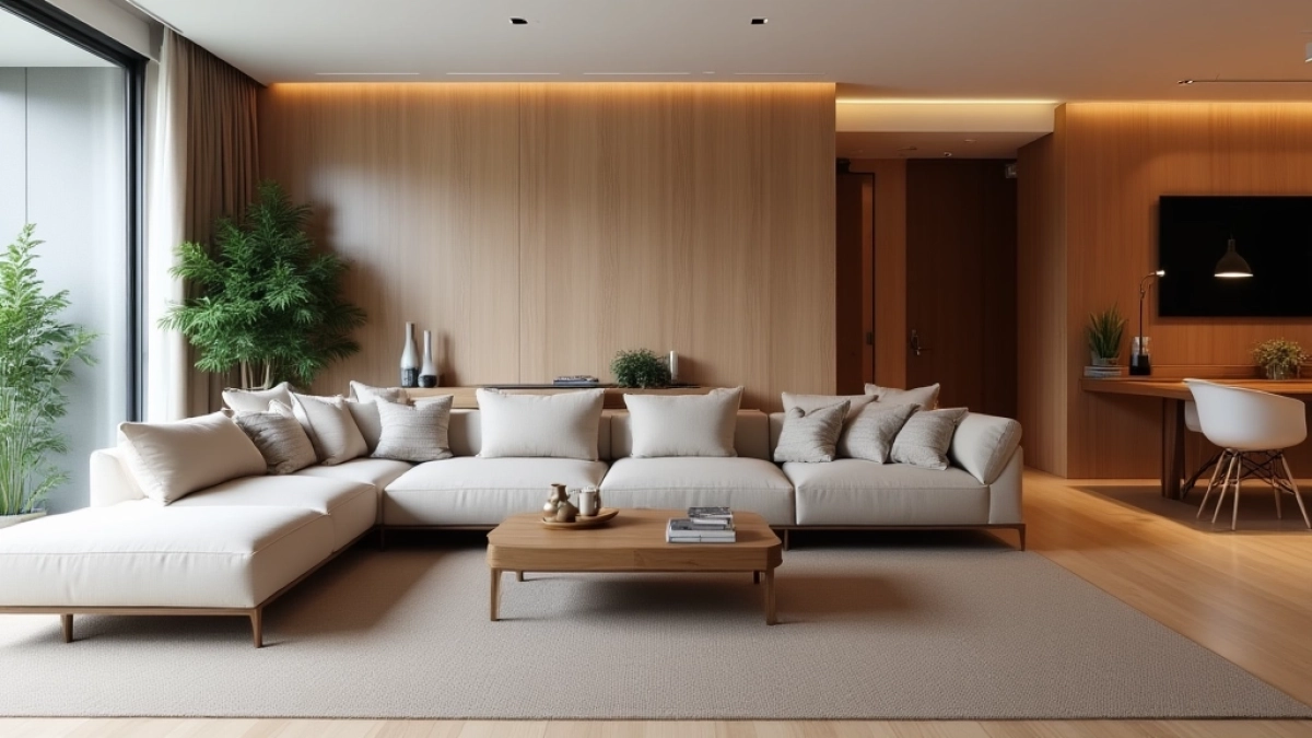 Nowoczesny salon z jadalnią aranżacje