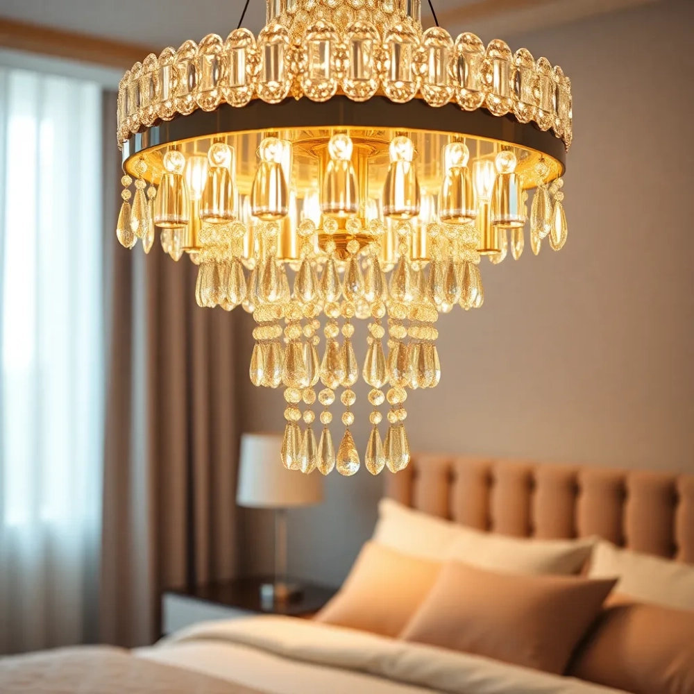 Nowoczesny żyrandol do sypialni