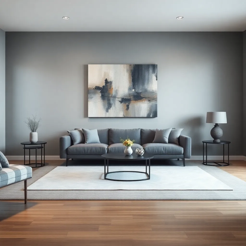 Obraz do szarego salonu