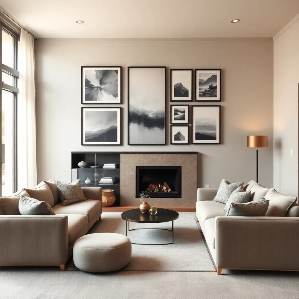 Obrazy w czarnej ramie do salonu