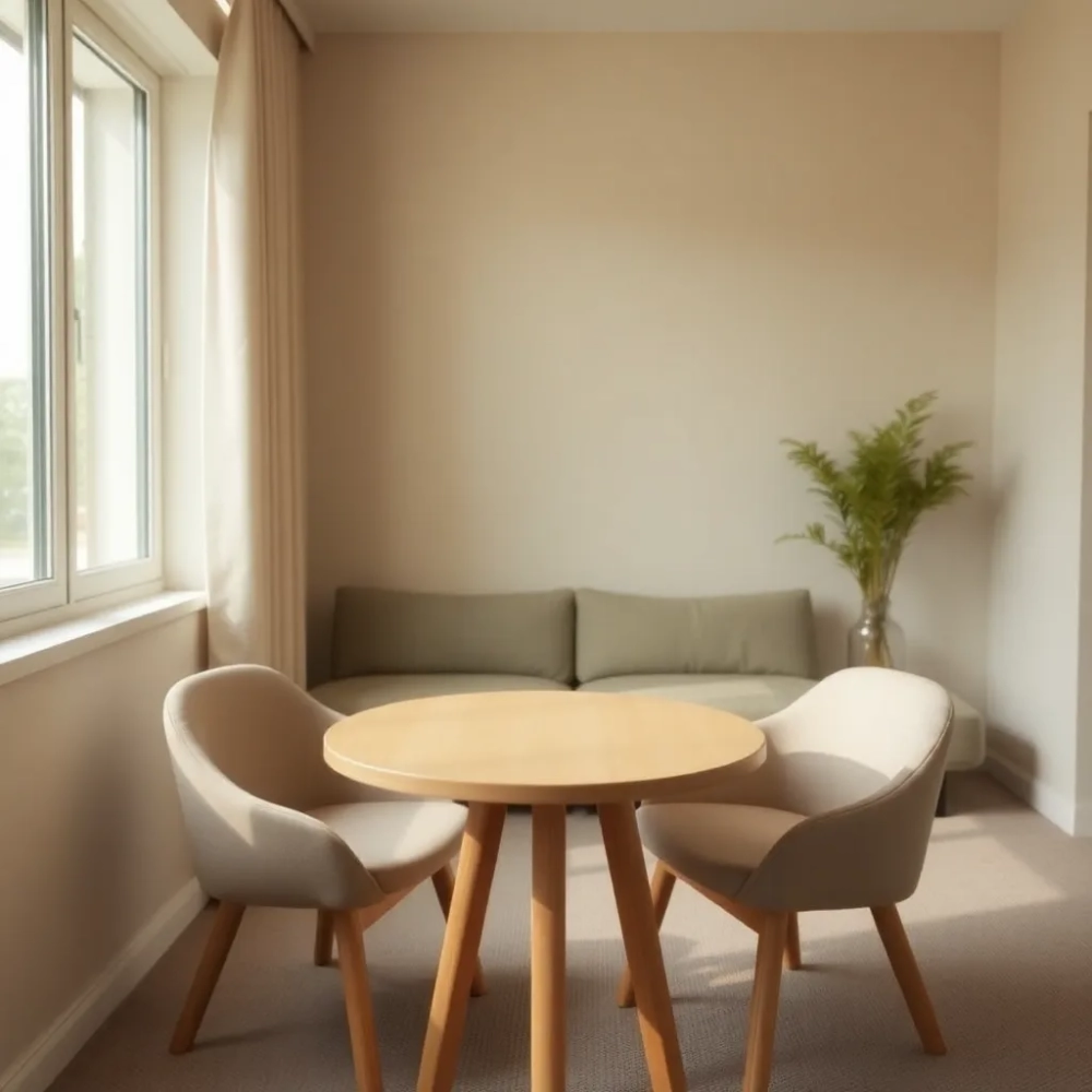 Okrągły stół do małego salonu