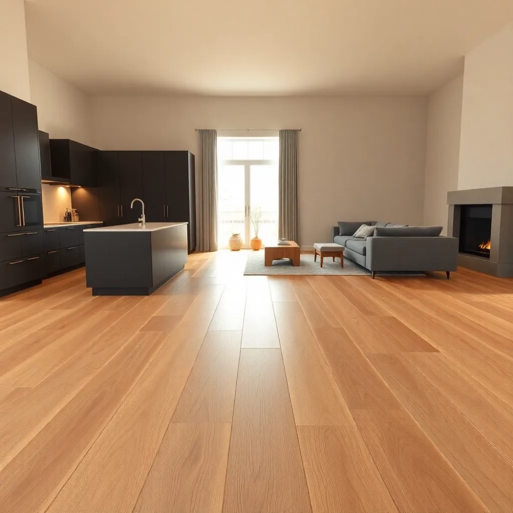 Panele w kuchni i salonie