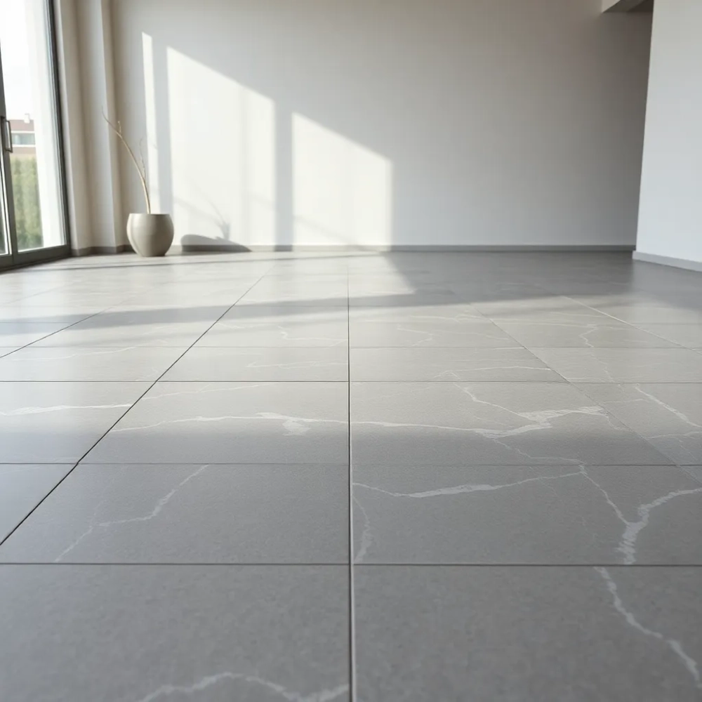 Podłoga w salonie z płytek