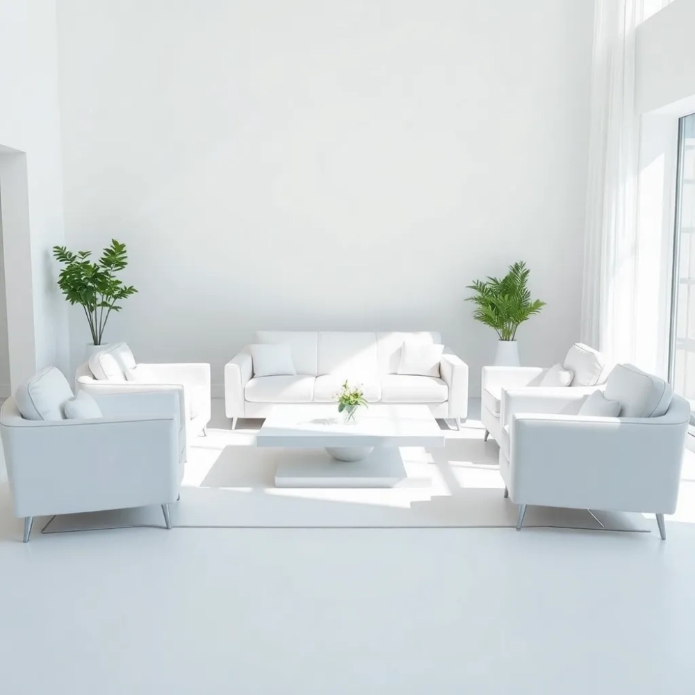 Salon z białymi meblami inspiracje