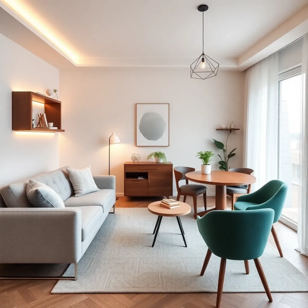 Salon z jadalnią 20m2