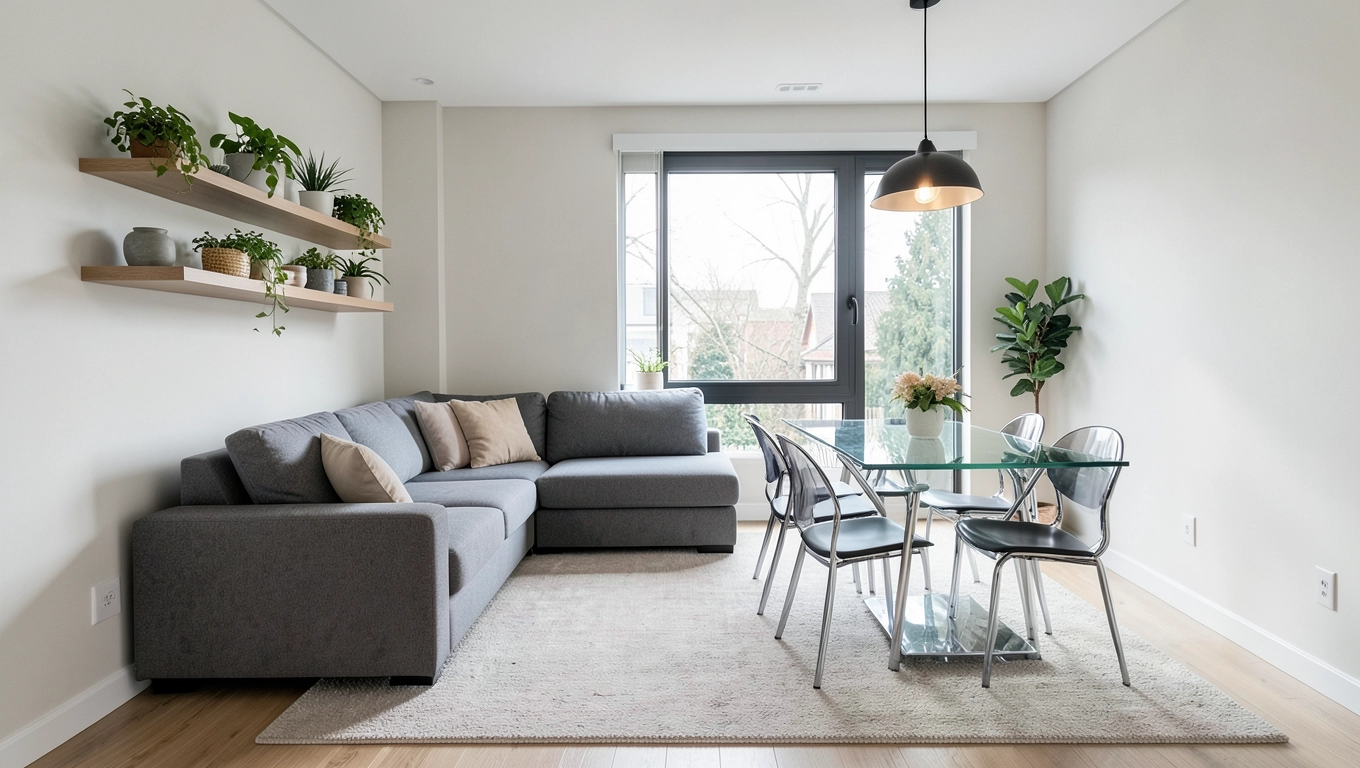 Salon z jadalnią 25m2