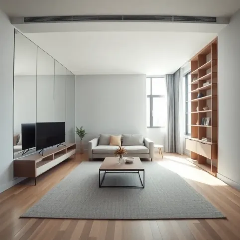 Bardzo mały salon w bloku