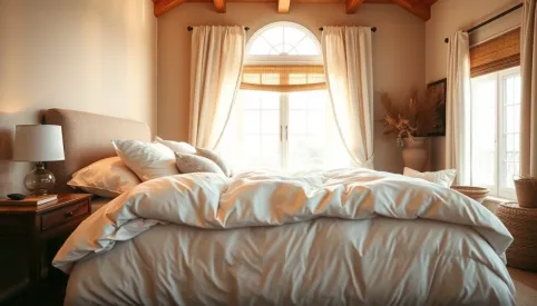 Ciepła sypialnia inspiracje