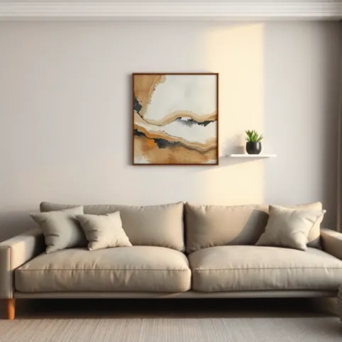 Co na ścianę w salonie za kanapą