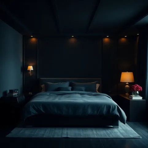 Czarna sypialnia inspiracje