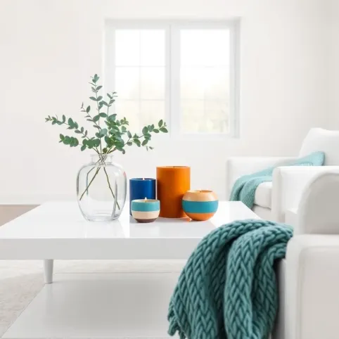 Dodatki do białych mebli w salonie