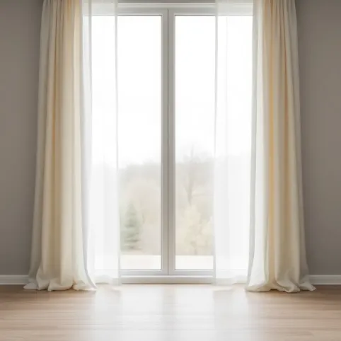 Dwa okna w salonie jakie firany