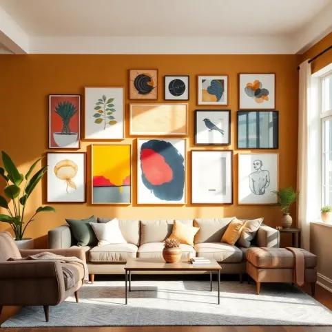 Inspiracje na ścianę w salonie