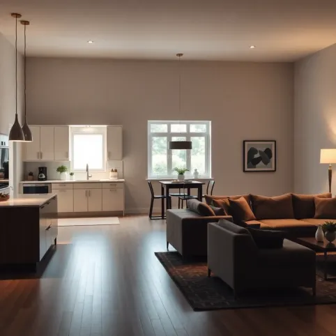 Jak dobrać lampy do salonu z aneksem