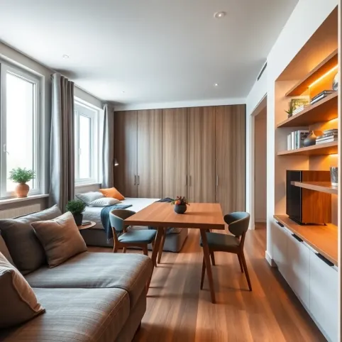 Jak urządzić pokój dzienny z sypialnią 20m2