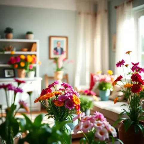 Jak ustawić kwiaty w salonie