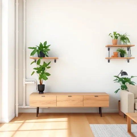 Jak zamaskować rury w salonie