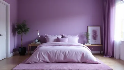 jaki kolor pasuje do fioletu w sypialni
