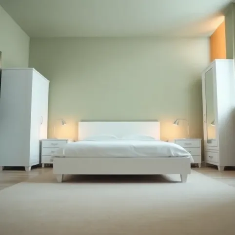 Jaki kolor ścian do białych mebli w sypialni