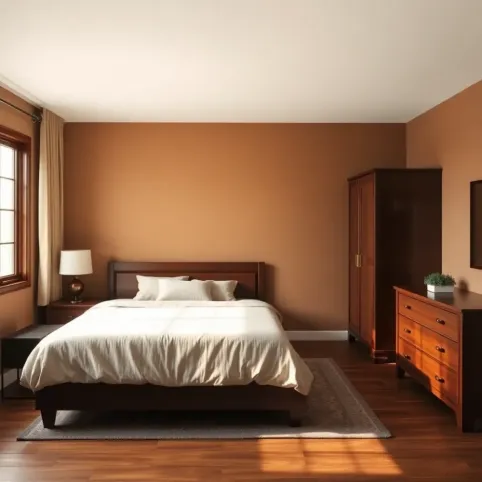 Jaki kolor ścian do brązowych mebli w sypialni