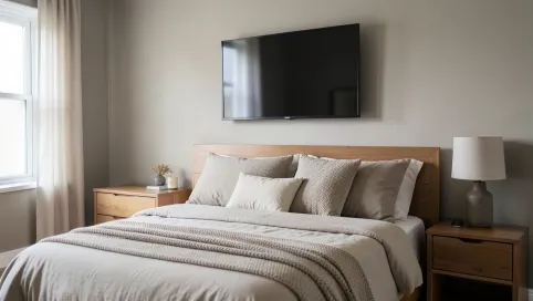 Na jakiej wysokości telewizor w sypialni