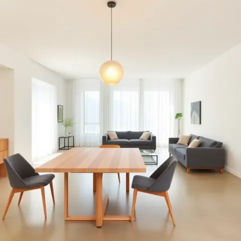 Nowoczesna jadalnia z salonem