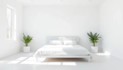 Nowoczesna sypialnia biała