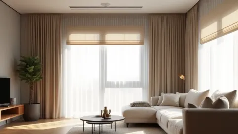 Nowoczesne firany rolety rzymskie do salonu