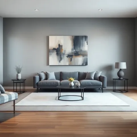 Obraz do szarego salonu